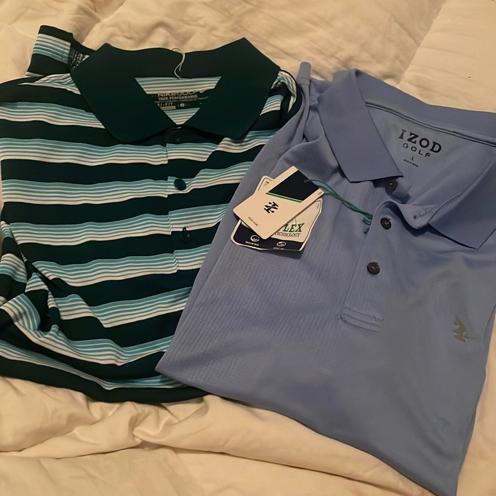 Lot of 2 Golf Polos - IZOD NIKE